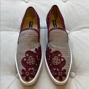 Karl Lagerfeld Paris Carlyn2 burgundy & plaid